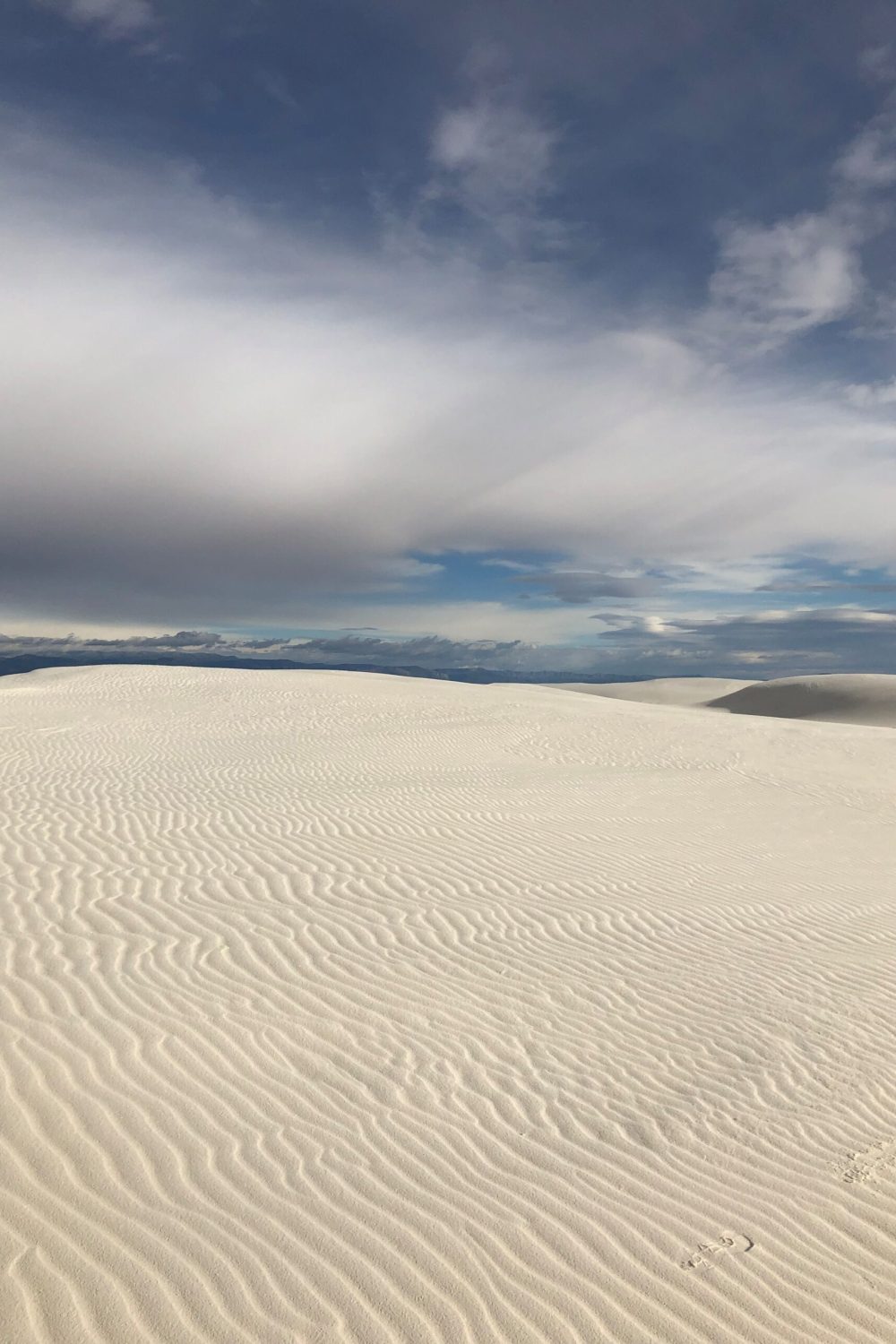 A beautiful view of the desert covered with wind-swept sand in New Mexico - perfect for background